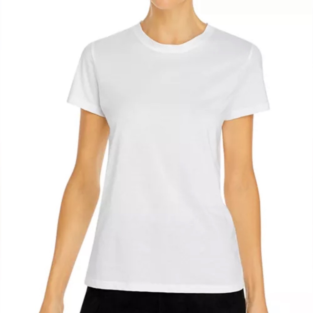 Vince Essential Crewneck Tee, White, Women’s XS
